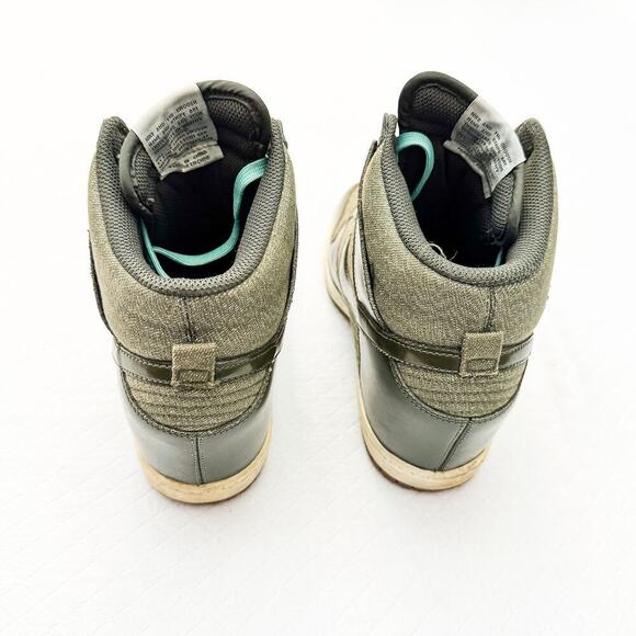 Nike Dunk Sky High Wedge Green Sneaker Tiffany Blue Laces Size 10 - Picture 5 of 7